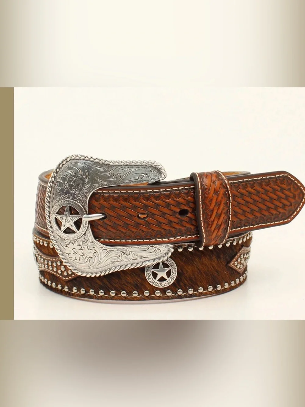 Nocona Pro Series Men's Western Belt Calf Hair  SKU: N2506808